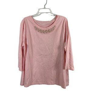 St. John's Bay Women's Light Pink Top